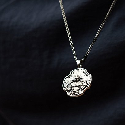 Срібний кулон "Український козак. Молитва до Пресвятої Богородиці" 133207 №10