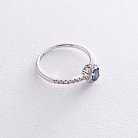 Золотое кольцо с бриллиантами и сапфиром кб0058cha от ювелирного магазина Оникс - 2