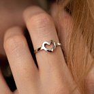 Кольцо "Сердечко" в белом золоте к07394 от ювелирного магазина Оникс - 17