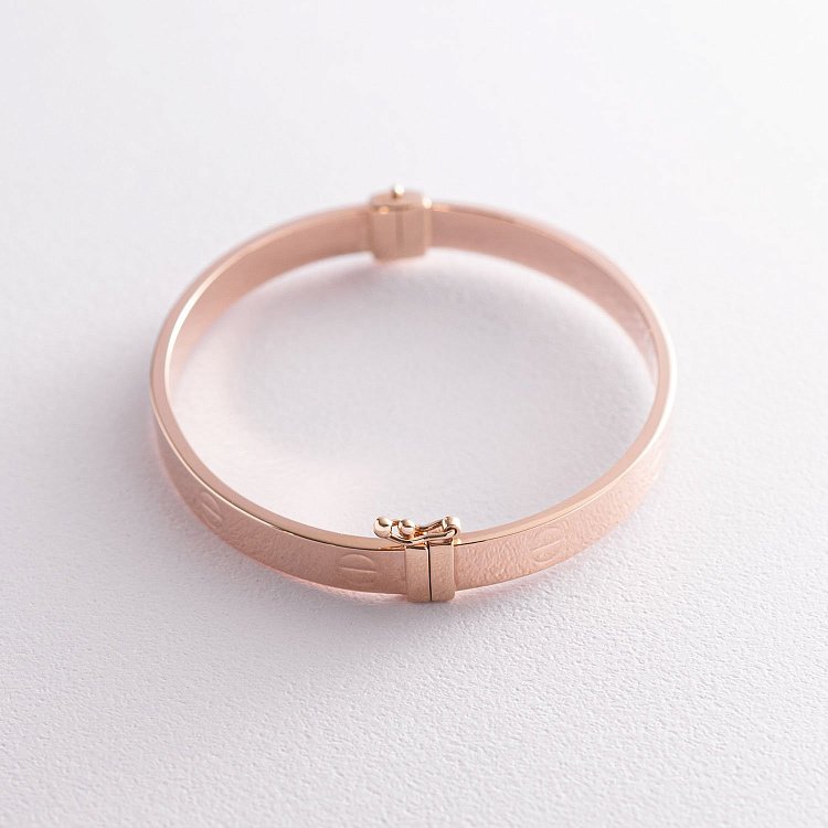 Браслет Love из красного золота (0.6 см) б03296 от ювелирного магазина Оникс - 3