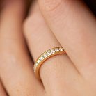 Обручка з доріжкою діамантів (жовте золото) 239051621 от ювелирного магазина Оникс - 3