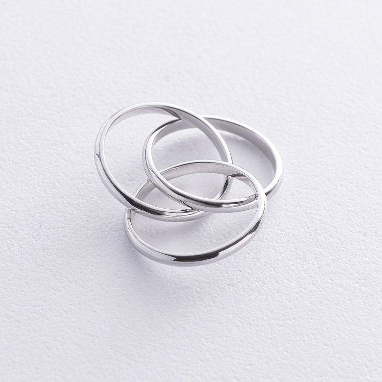 Золота каблучка "Кругообіг" (потрійна) к07642 від ювелірного магазину Онікс - 3