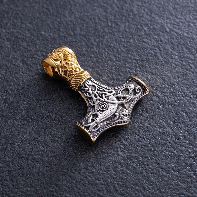 Серебряная подвеска "Молот Тора" 132888 от ювелирного магазина Оникс - 14