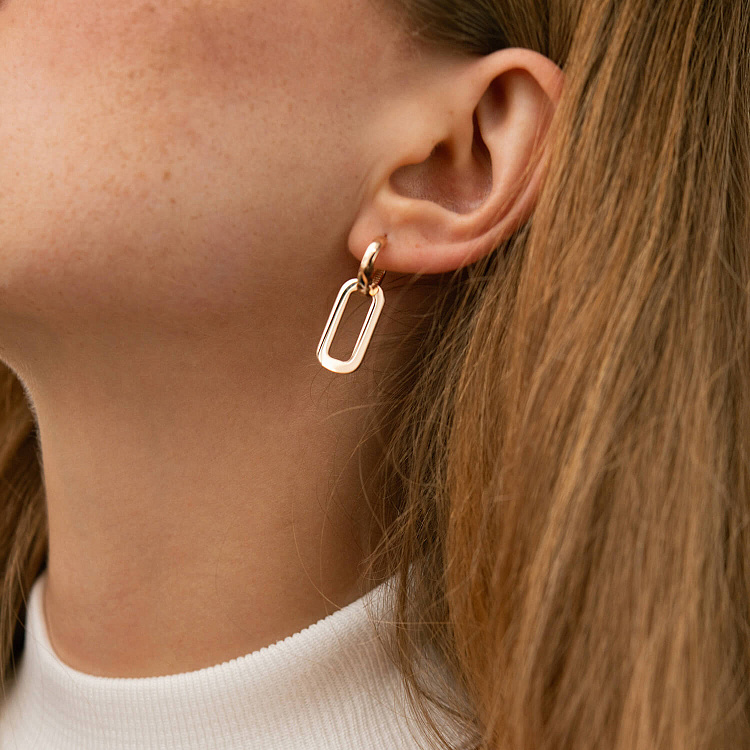 Сережки "Roxana" у червоному золоті с09203 від ювелірного магазину Онікс - 1