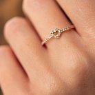 Золотое кольцо "Сердечко" с бриллиантами кб0458ca от ювелирного магазина Оникс - 4