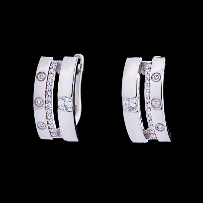 Золоті сережки (фіаніти) с04536 №2