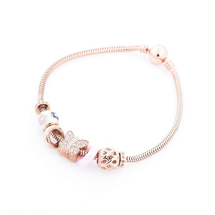 Золотий браслет з підвісками б03120 від ювелірного магазину Онікс