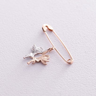 Золота шпилька з янголятами зак00337 №3