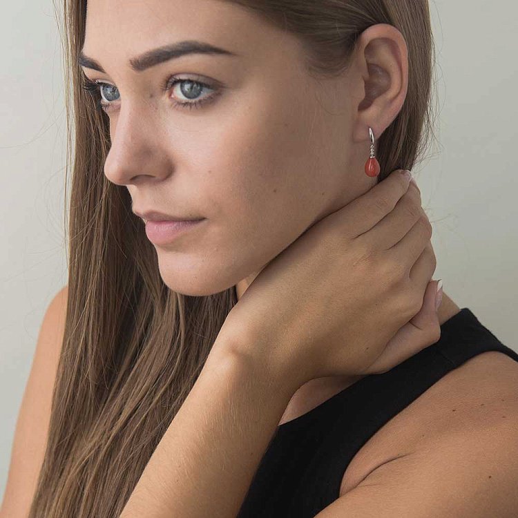 Золоті сережки з діамантами с355 від ювелірного магазину Онікс - 3