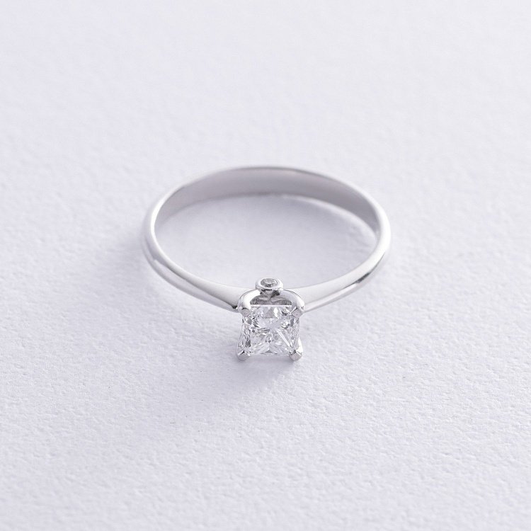 Заручальна каблучка з діамантами (біле золото) 236511121 від ювелірного магазину Онікс - 4