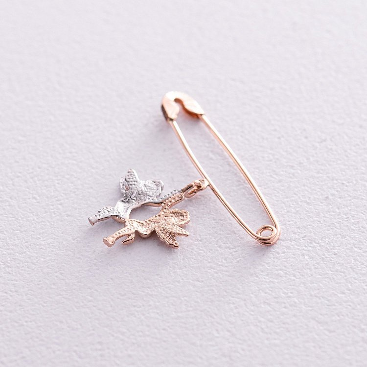 Золота шпилька з янголятами зак00337 від ювелірного магазину Онікс - 2