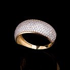 Золотое кольцо с фианитами к02441 от ювелирного магазина Оникс - 2