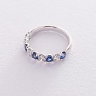Золотое кольцо с бриллиантами и сапфирами кб0289ai от ювелирного магазина Оникс - 2