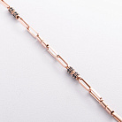 Золотий браслет "Lucile" (чорні фіаніти) б05839 от ювелирного магазина Оникс - 2