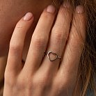 Серебряное кольцо "Сердечко" 112678 от ювелирного магазина Оникс - 3