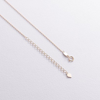 Кольє "Сердечко" з перламутром (жовте золото) кол02554 №5