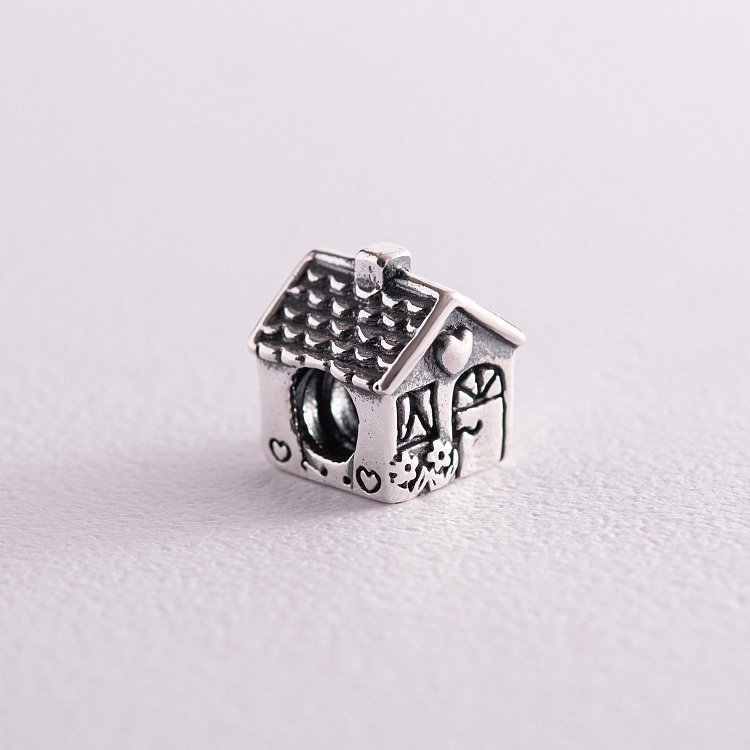 Срібний шарм "Будиночок" 132071 від ювелірного магазину Онікс