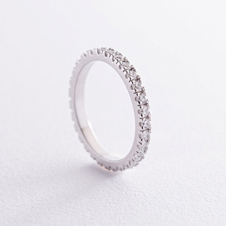 Cеребряное кольцо с дорожкой камней (фианиты) 8150 от ювелирного магазина Оникс