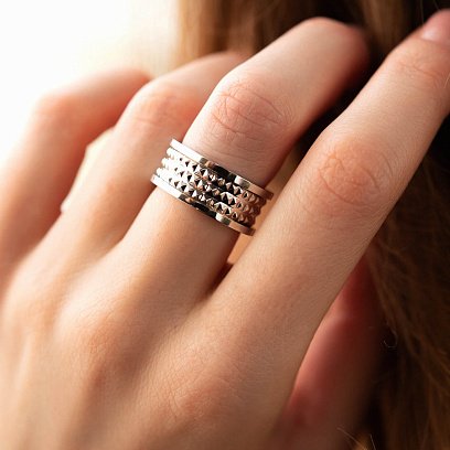 Каблучка "Gina" у білому золоті к07412 №4