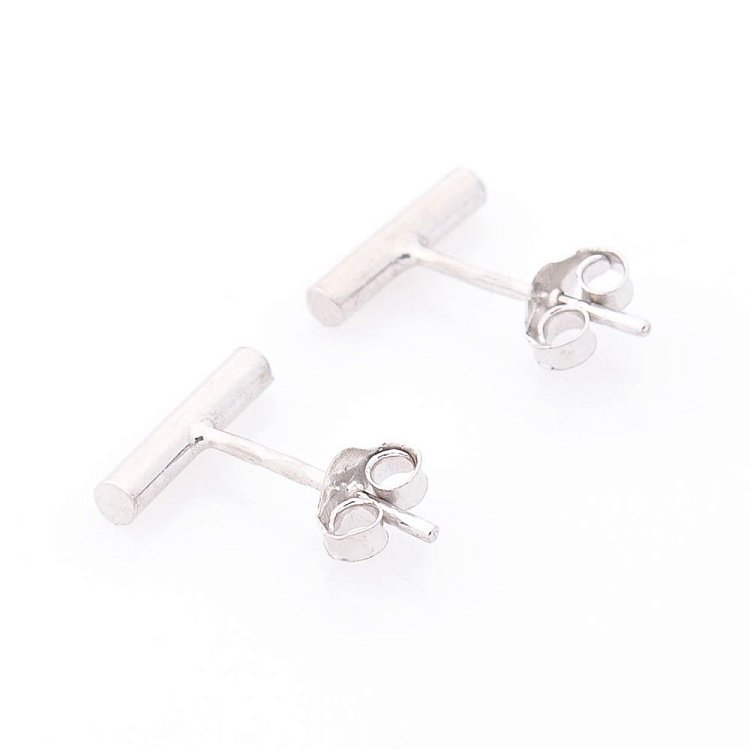 Серебряные серьги-пусеты "Палочки" 122350 от ювелирного магазина Оникс - 1