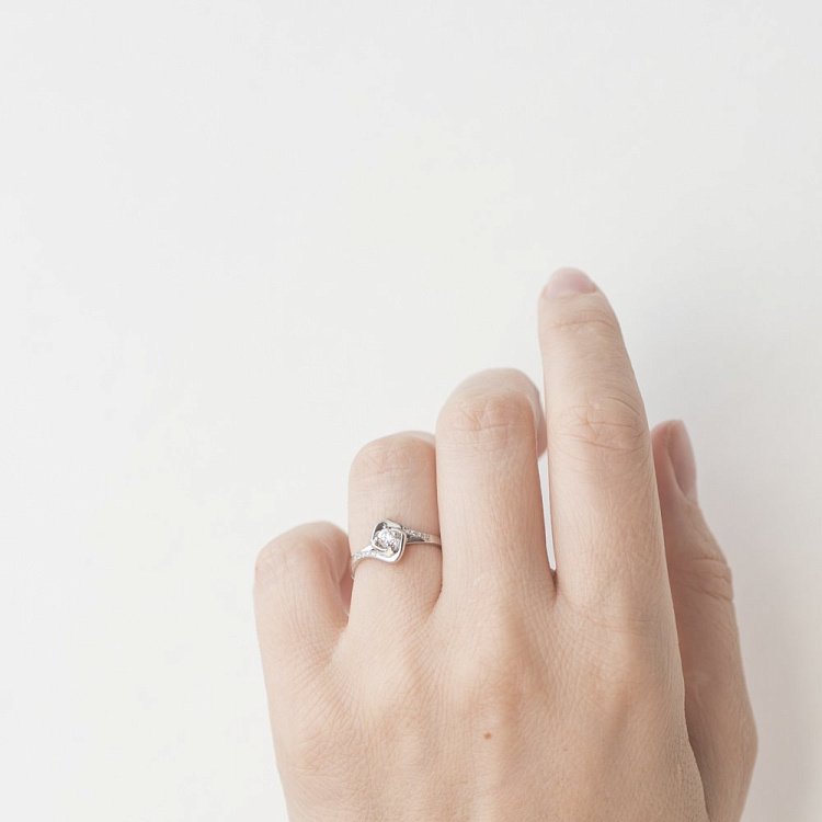 Золотое кольцо с бриллиантами к0014sh от ювелирного магазина Оникс - 4