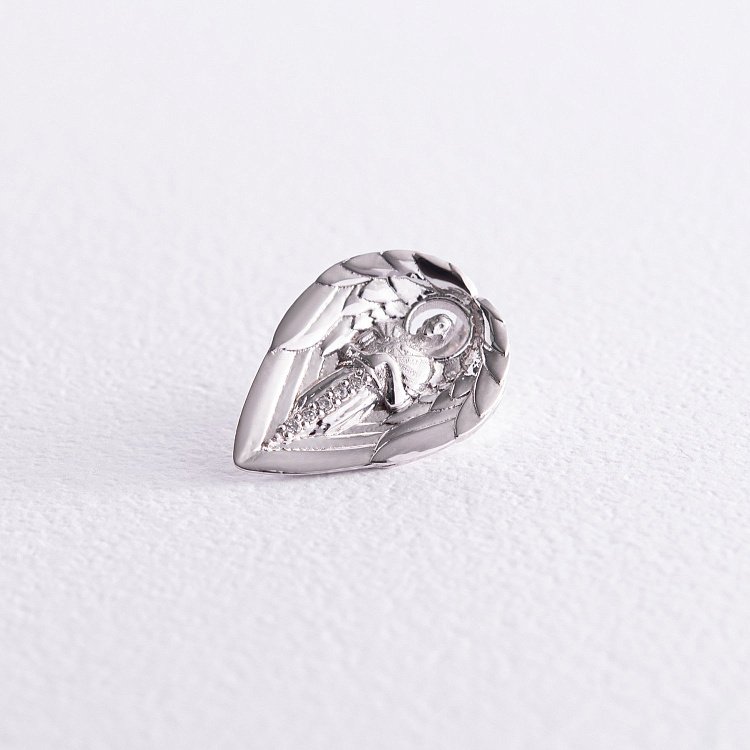 Кулон "Ангел Хранитель" у білому золоті (діаманти) 130631121 від ювелірного магазину Онікс