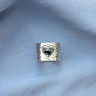 Широкое кольцо "С Украиной в сердце" в серебре 112206укр от ювелирного магазина Оникс