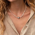 Срібне кольє "Серце" з перлами 181234 от ювелирного магазина Оникс - 2