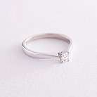 Заручальна каблучка в білому золоті (діамант) кб0270 от ювелирного магазина Оникс - 7