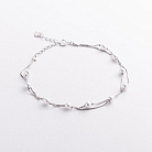 Серебряный браслет с жемчугом 141907 от ювелирного магазина Оникс