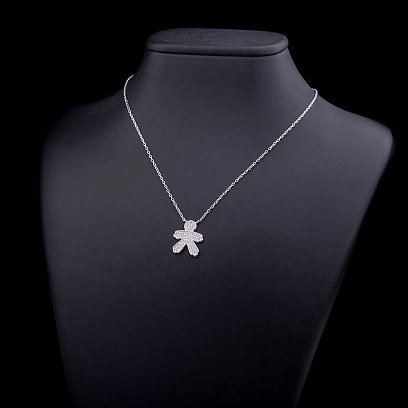 Срібне кольє "Хлопчик" з фіанітами 18320 №2