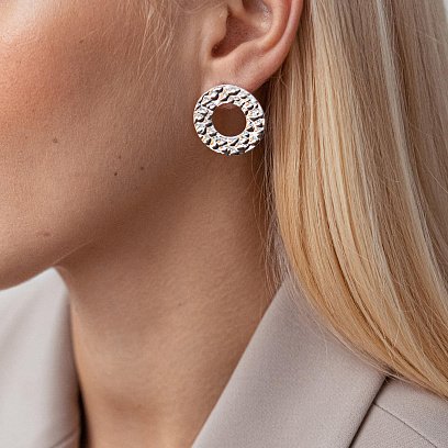 Срібні сережки - пусети "Теона" 123187