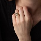 Широкое кольцо "Элизабет" в желтом золоте к07357 от ювелирного магазина Оникс - 4