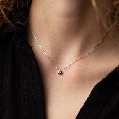 Золоте кольє з фіанітом кол01059 №8