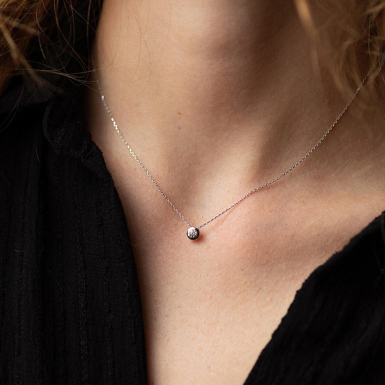 Золоте кольє з фіанітом кол01059 від ювелірного магазину Онікс - 7