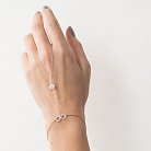 Золотой слейв браслет "Бесконечность и сердечко" б02940 от ювелирного магазина Оникс