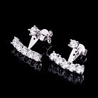 Срібні сережки з фіанітами 121636 от ювелирного магазина Оникс - 3