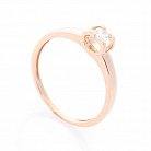 Золотое помолвочное кольцо с фианитом к05962 от ювелирного магазина Оникс