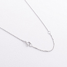 Колье "Клевер" в белом золоте (бриллианты, сапфиры) колб0191sm от ювелирного магазина Оникс - 2