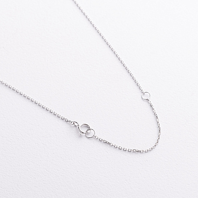 Колье "Клевер" в белом золоте (бриллианты, сапфиры) колб0191sm №3