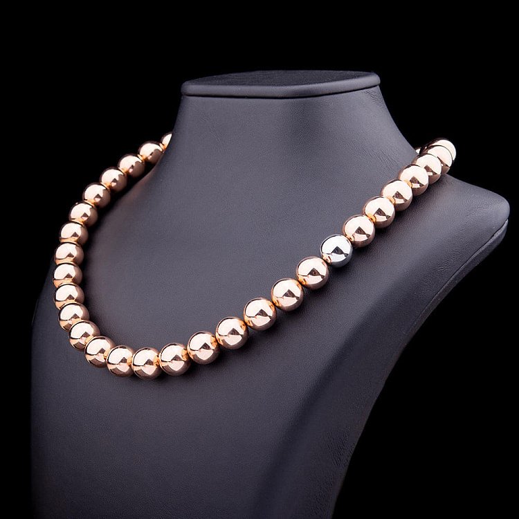 Золотое колье "Шарики" кол00401 от ювелирного магазина Оникс