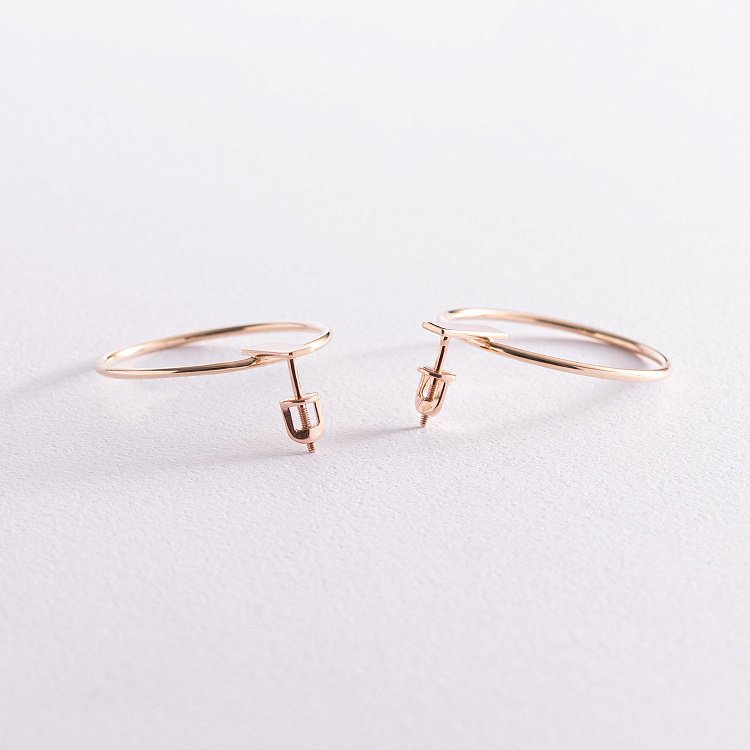 Сережки - пусети "Впевненість" у жовтому золоті с07749 від ювелірного магазину Онікс - 13