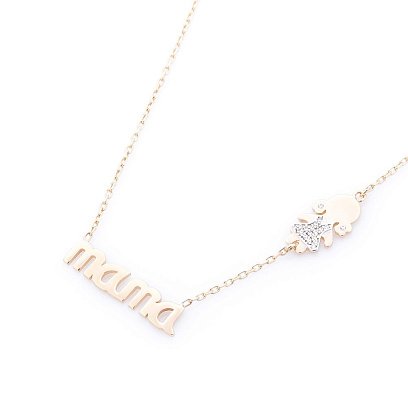 Золоте кольє "Дівчинка" (фіаніт) кол01010