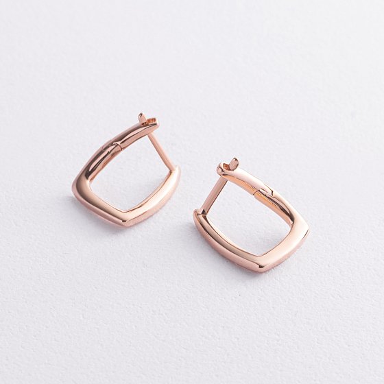 Серьги в красном золоте с09826 №3