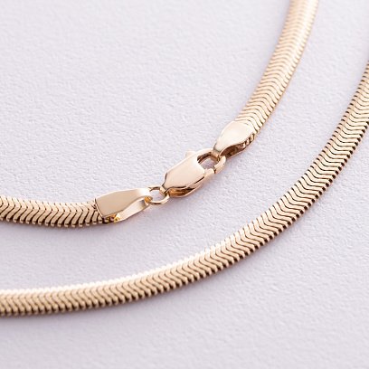 Колье "Gisele" в желтом золоте (снейк) ц00388 №5