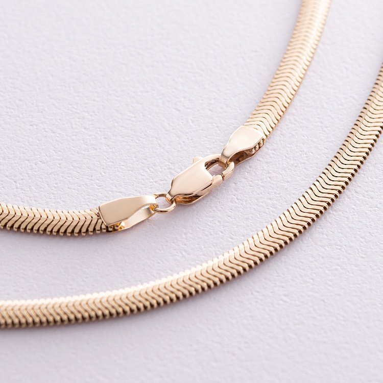 Колье "Gisele" в желтом золоте (снейк) ц00388 от ювелирного магазина Оникс - 4