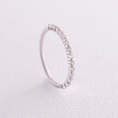 Золота каблучка з доріжкою каменів (діаманти) кб0452са