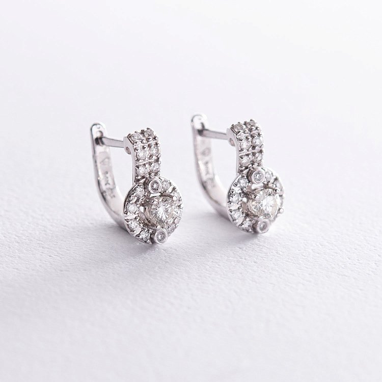 Золоті сережки з діамантами с316 від ювелірного магазину Онікс