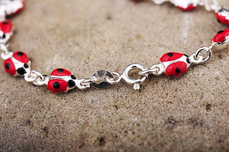 Браслет"Красная божья коровка"(эмаль) 14399 к от ювелирного магазина Оникс - 2