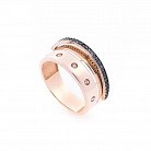 Золотое кольцо с фианитами к05478 от ювелирного магазина Оникс